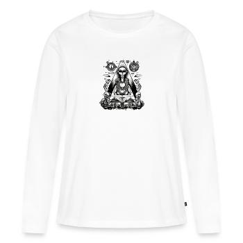 Zim the alien pharaoh - Women's Premium Organic Long Sleeve Shirt - white - Front - Julia (174cm)