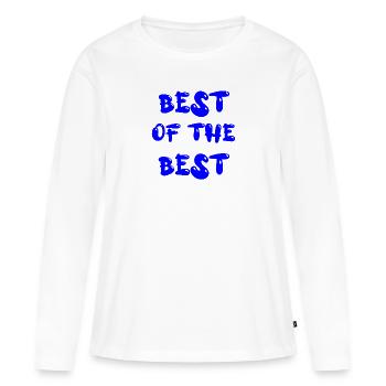 Le meilleur des meilleurs - T-shirt manches longues Premium bio Femme - blanc - Devant - Julia (174cm)