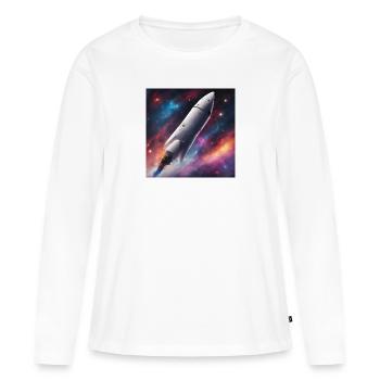 Space Craft - Frauen Premium Bio Langarmshirt - Weiß - Vorne - Julia (174cm)
