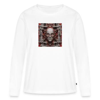 Jenseits von Verstand und Maschine - Frauen Premium Bio Langarmshirt - Weiß - Vorne - Julia (174cm)