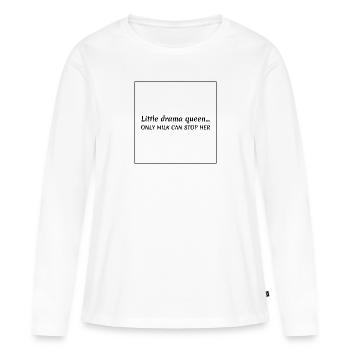 Lustige Baby Sprüche - Frauen Premium Bio Langarmshirt - Weiß - Vorne - Julia (174cm)