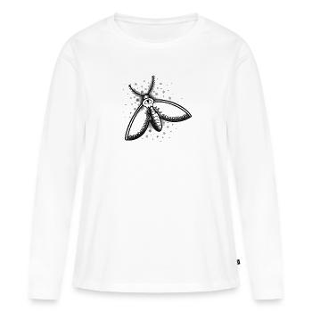 Witchcore moth with all seeing eye - Women's Premium Organic Long Sleeve Shirt - white - Front - Julia (174cm)