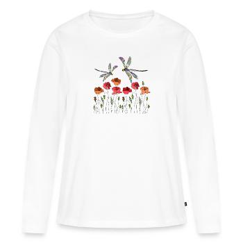 Important - T-shirt manches longues Premium bio Femme - blanc - Devant - Julia (174cm)