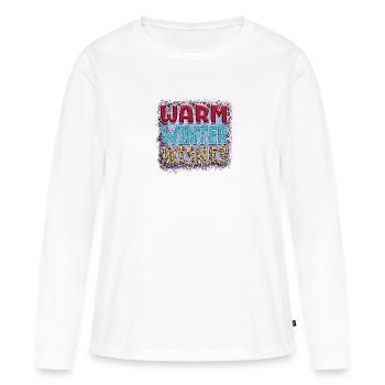 Warm winter wishes - Women's Premium Organic Long Sleeve Shirt - white - Front - Julia (174cm)