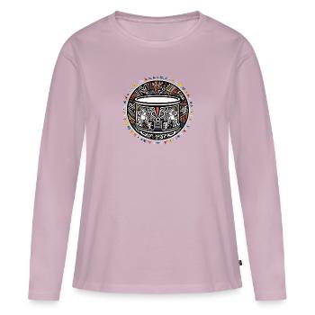 Drum Schlagzeug - Frauen Premium Bio Langarmshirt - Altrosa - Vorne - Julia (174cm)