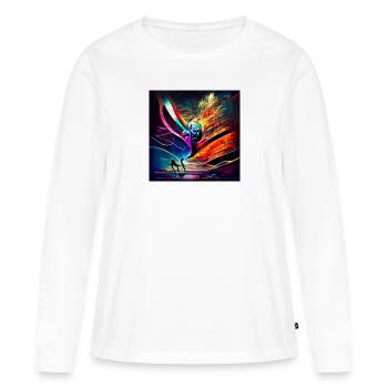Ton zu Bild - Frauen Premium Bio Langarmshirt - Weiß - Vorne - Julia (174cm)