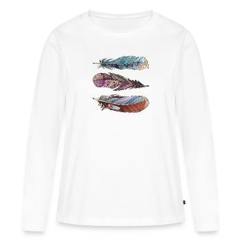 Pen - Women's Premium Organic Long Sleeve Shirt - white - Front - Julia (174cm)
