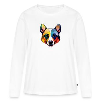 Berger Allemand Chien Propriétaire De Chien Propriétaire De Chien Propriétaire De Chien - T-shirt manches longues Premium bio Femme - blanc - Devant - Julia (174cm)