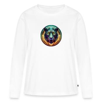 422 CC LIONLITY NFT CLG Pro 1 - Frauen Premium Bio Langarmshirt - Weiß - Vorne - Julia (174cm)