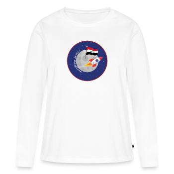 Agence spatiale irakienne - T-shirt manches longues Premium bio Femme - blanc - Devant - Julia (174cm)