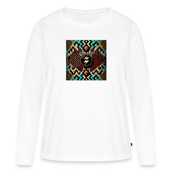 Elektrische Verzierungen - Frauen Premium Bio Langarmshirt - Weiß - Vorne - Julia (174cm)