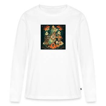 Vintage Wunderland - Frauen Premium Bio Langarmshirt - Weiß - Vorne - Julia (174cm)