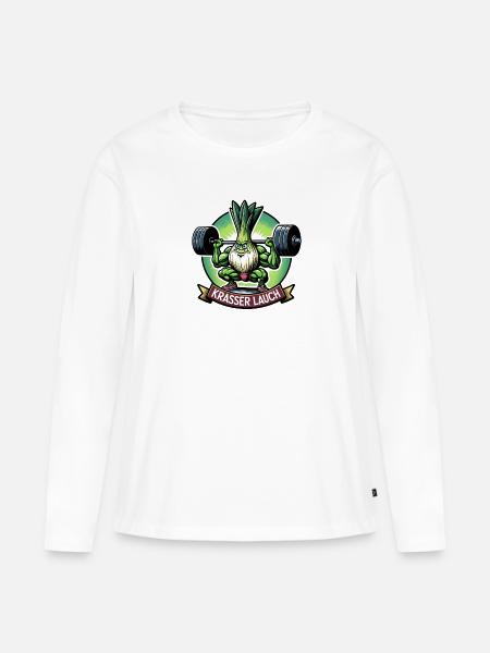 Krasser Lauch - Frauen Premium Bio Langarmshirt - Weiß