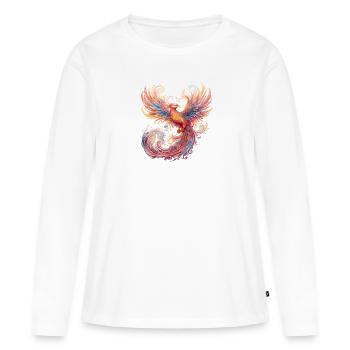 Phénix fantastique - T-shirt manches longues Premium bio Femme - blanc - Devant - Julia (174cm)