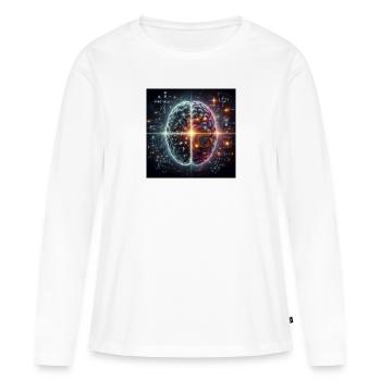 Defied by Logic & Creativity - Women's Premium Organic Long Sleeve Shirt - white - Front - Julia (174cm)