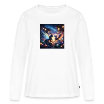 créatures mystiques - T-shirt manches longues Premium bio Femme - blanc - Devant - Julia (174cm)