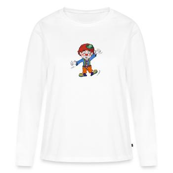 Clown - Frauen Premium Bio Langarmshirt - Weiß - Vorne - Julia (174cm)