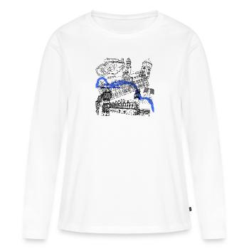 Mülheim landmark - Women's Premium Organic Long Sleeve Shirt - white - Front - Julia (174cm)
