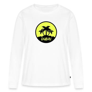 Dubaï - T-shirt manches longues Premium bio Femme - blanc - Devant - Julia (174cm)