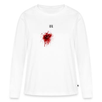 Je vais bien - T-shirt manches longues Premium bio Femme - blanc - Devant - Julia (174cm)