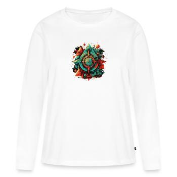 Schönes mathematisches Architektonisches Konstrukt - Frauen Premium Bio Langarmshirt - Weiß - Vorne - Julia (174cm)