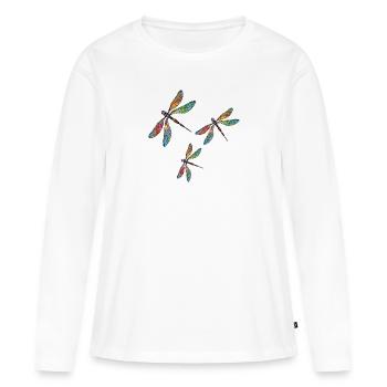 Important - T-shirt manches longues Premium bio Femme - blanc - Devant - Julia (174cm)