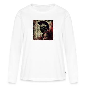 Sparte Spartan Warrior Leonidas 300 - T-shirt manches longues Premium bio Femme - blanc - Devant - Julia (174cm)