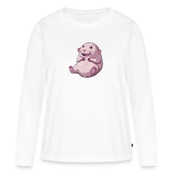 Nackter Maulwurf - Frauen Premium Bio Langarmshirt - Weiß - Vorne - Julia (174cm)