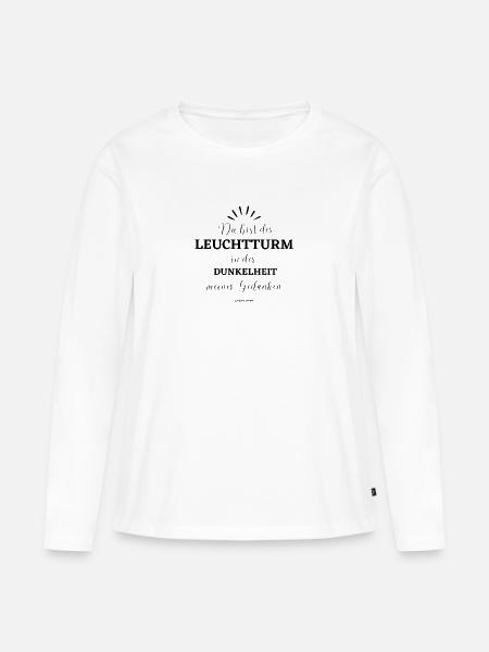 Leuchtturm - Frauen Premium Bio Langarmshirt - Weiß