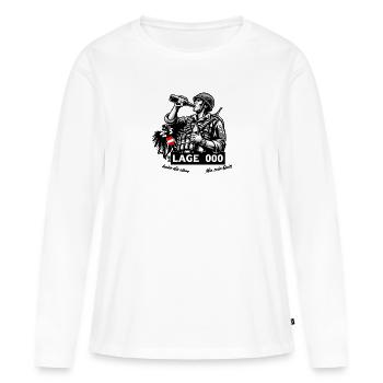 Désarmement des forces armées - T-shirt manches longues Premium bio Femme - blanc - Devant - Julia (174cm)