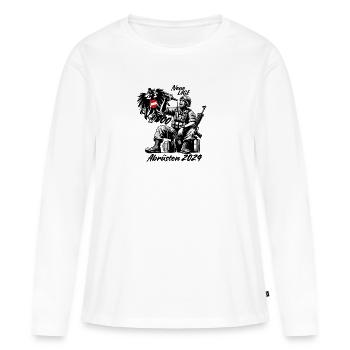 Désarmement des forces armées - T-shirt manches longues Premium bio Femme - blanc - Devant - Julia (174cm)