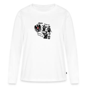 Désarmement des forces armées - T-shirt manches longues Premium bio Femme - blanc - Devant - Julia (174cm)