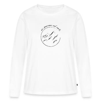 Montagnes / Panoramas et snacks - T-shirt manches longues Premium bio Femme - blanc - Devant - Julia (174cm)