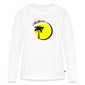 Majorque - T-shirt manches longues Premium bio Femme - blanc - Devant - Julia (174cm)