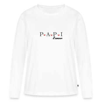 Opa der Liebe - Frauen Premium Bio Langarmshirt - Weiß - Vorne - Julia (174cm)