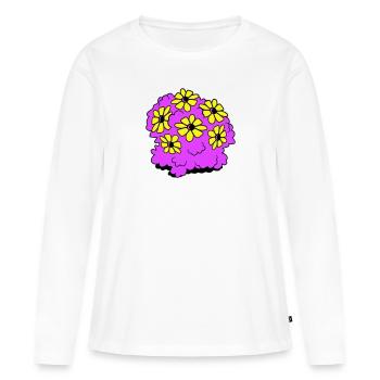 Jolie 6 Fleurs Arbuste Arbuste Fleurs Plante - T-shirt manches longues Premium bio Femme - blanc - Devant - Julia (174cm)