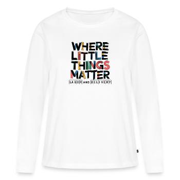 Every little gesture counts - Women's Premium Organic Long Sleeve Shirt - white - Front - Julia (174cm)