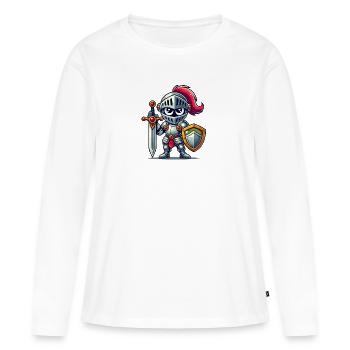 Bande dessinée Knight - T-shirt manches longues Premium bio Femme - blanc - Devant - Julia (174cm)