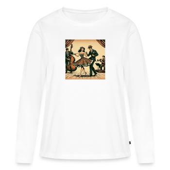 Retro dance performance - Women's Premium Organic Long Sleeve Shirt - white - Front - Julia (174cm)