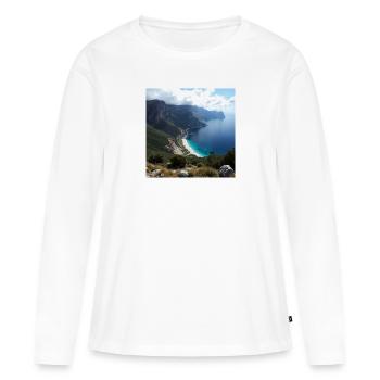 Paysage - T-shirt manches longues Premium bio Femme - blanc - Devant - Julia (174cm)