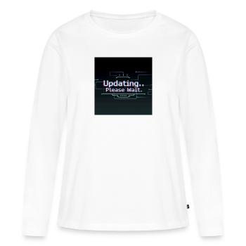 Glitch Update Loading Screen - Women's Premium Organic Long Sleeve Shirt - white - Front - Julia (174cm)