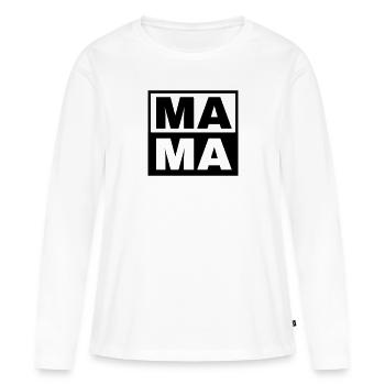 MAMA -die Beste - Frauen Premium Bio Langarmshirt - Weiß - Vorne - Julia (174cm)