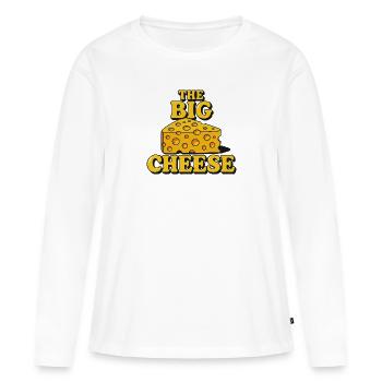 Le Big Cheese - T-shirt manches longues Premium bio Femme - blanc - Devant - Julia (174cm)