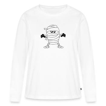 mumie sonnenbrille - Frauen Premium Bio Langarmshirt - Weiß - Vorne - Julia (174cm)