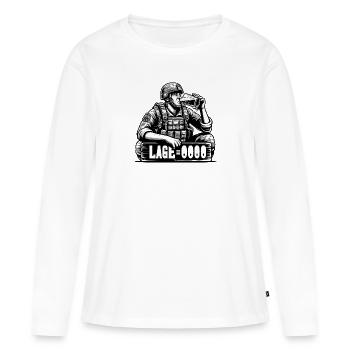 Désarmement des forces armées - T-shirt manches longues Premium bio Femme - blanc - Devant - Julia (174cm)