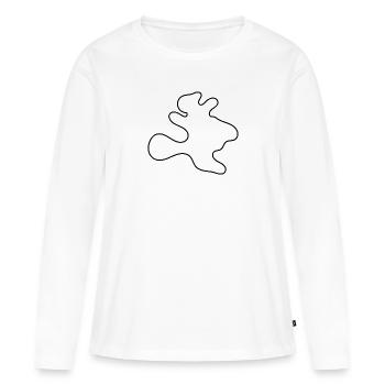 Tache - T-shirt manches longues Premium bio Femme - blanc - Devant - Julia (174cm)
