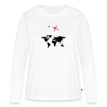 Go on - Women's Premium Organic Long Sleeve Shirt - white - Front - Julia (174cm)