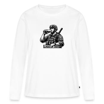 Désarmement des forces armées - T-shirt manches longues Premium bio Femme - blanc - Devant - Julia (174cm)