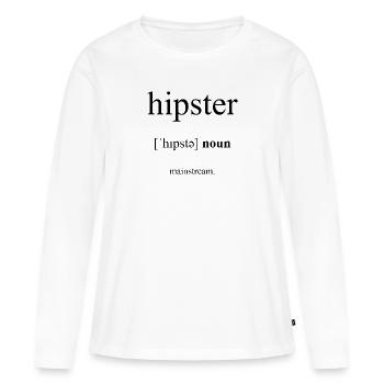 Hipster Definition Dictionary - Frauen Premium Bio Langarmshirt - Weiß - Vorne - Julia (174cm)