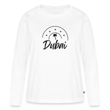 Dubaï - T-shirt manches longues Premium bio Femme - blanc - Devant - Julia (174cm)